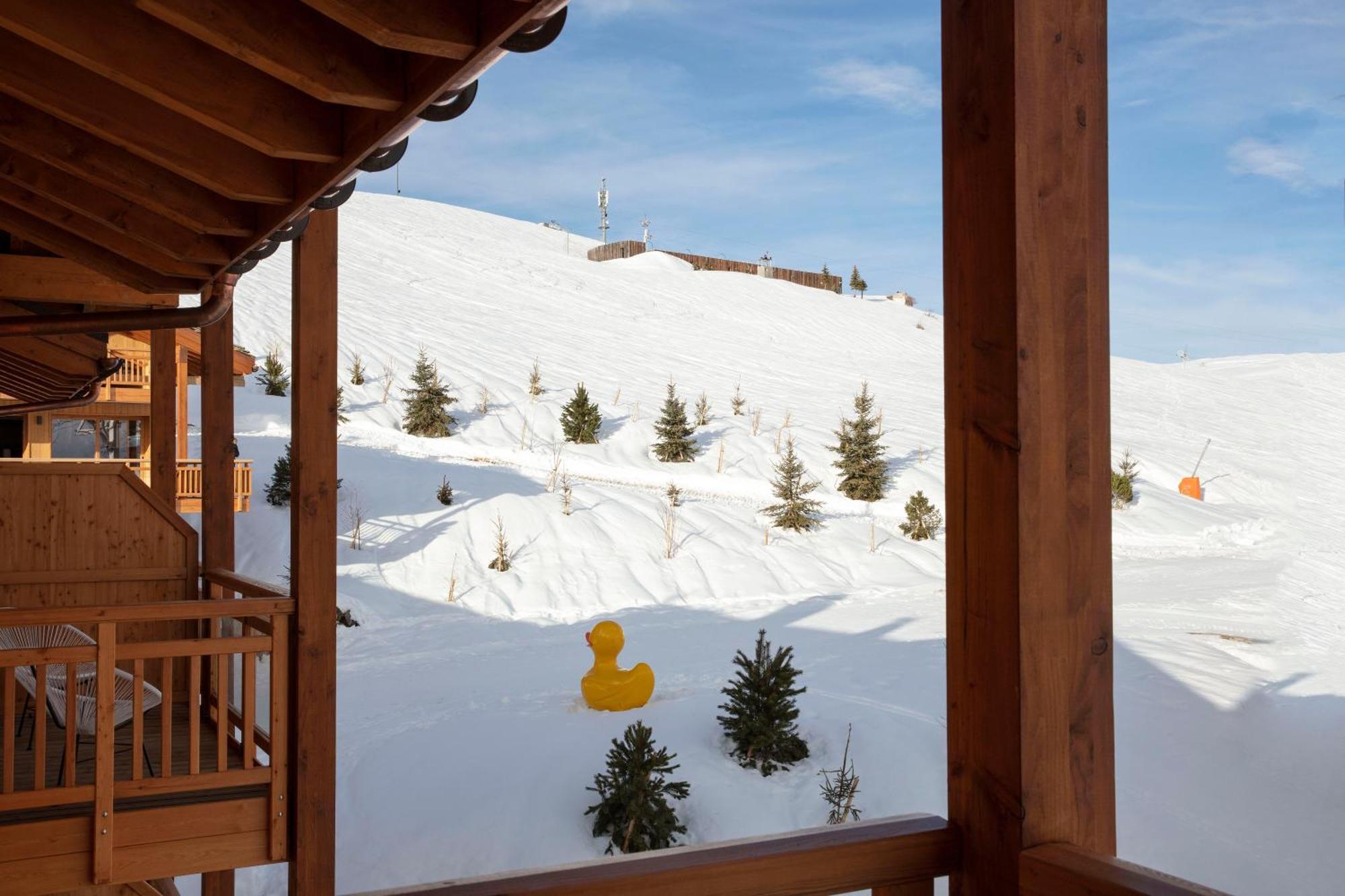 Hôtel Grandes Rousses Alpe d'Huez Exterior foto The ski resort of Les Saisies